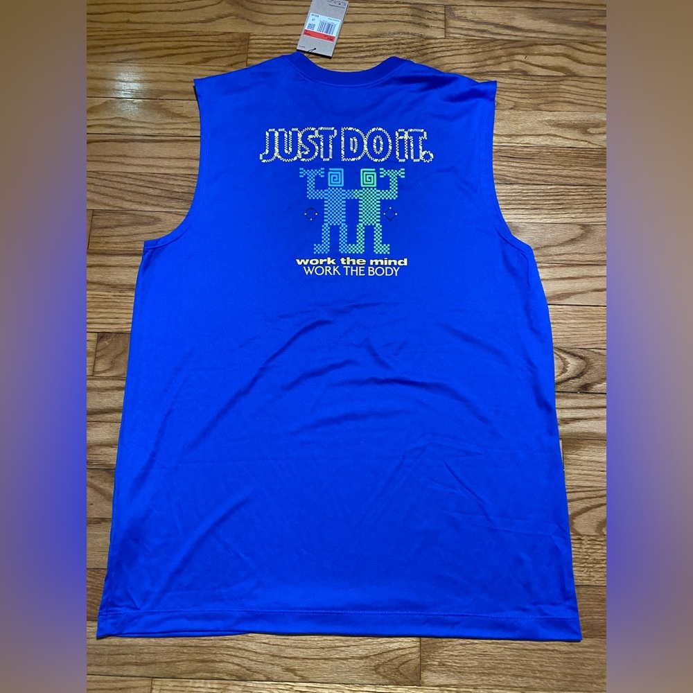 NIKE TRAINING "JDI Work Mind/Body Tee" sleeveless TANK Men’s L NEW! - Picture 3 of 6